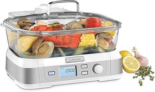 Miniatura 8 de Vaporera digital de vidrio Cuisinart STM-1000 CookFresh, de acero inoxidable, talla única , Acero inoxidable