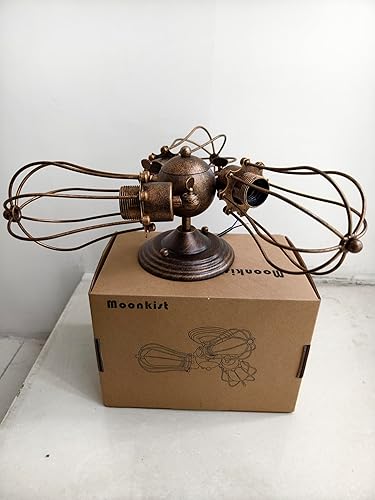 Miniatura 5 de lámpara de techo estilo industrial vintage giratoria, semiempotrada con accesorios de metal y acabado de pintura (con 3 luces), 180.00watts, 110.00