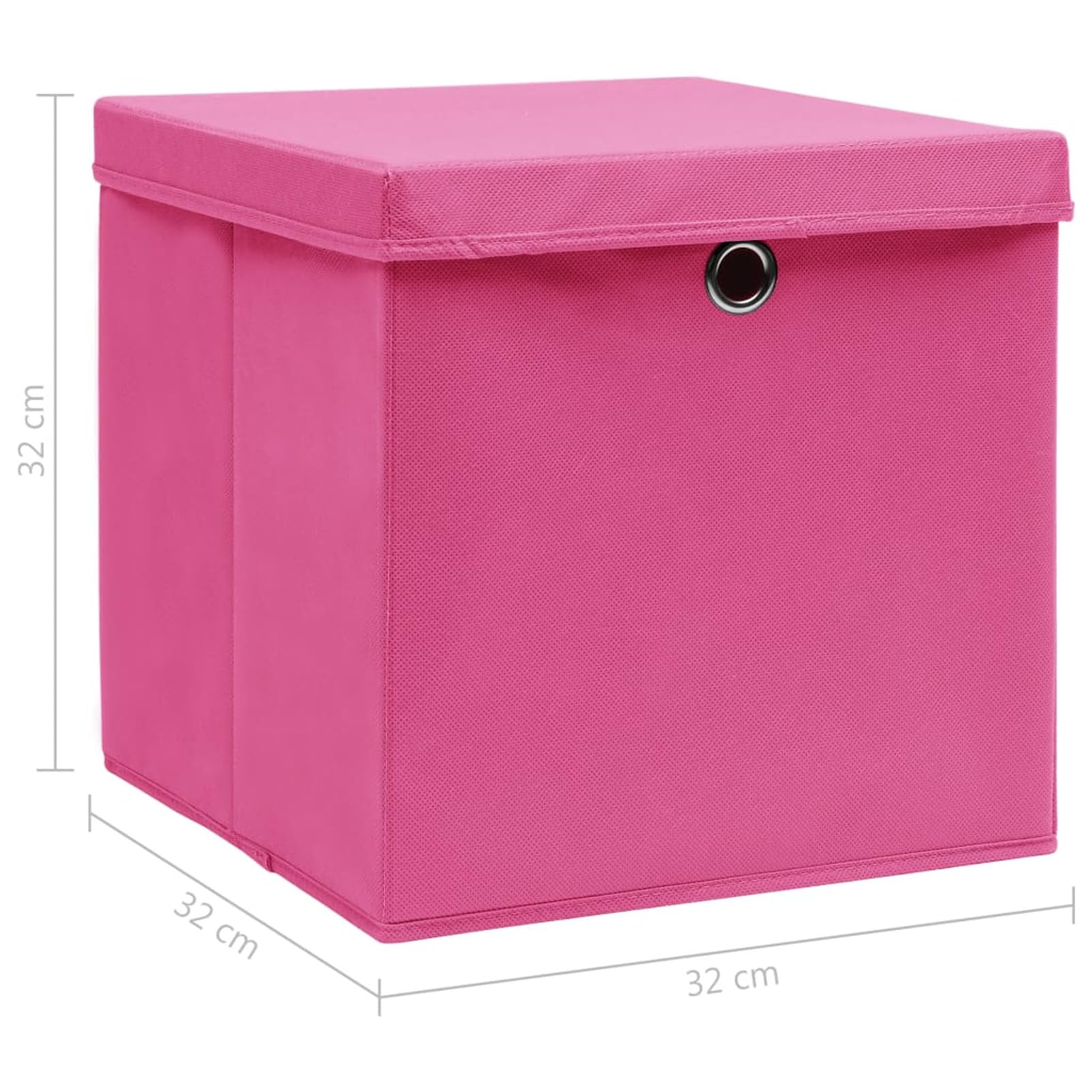 ZEYUAN Aufbewahrungsboxen mit Deckel 10 STK Spielzeugkiste, Aufbewahrungskiste, Kleideraufbewahrung, Kleideraufbewahrung & Organisation, Rosa 32×32×32cm Stoff