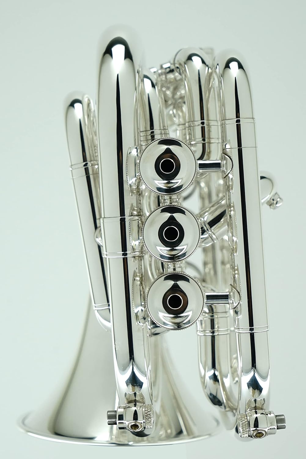 CarolBrass Bb Mini Pocket Trumpet | B-flat Travel Trumpet with Quality Silver Plated Finish, Exclusive Mouthpiece, Valve Oil, Gig bag & More | Effortless Playing for all players (CPT-1000-YSS-Bb-S) : Musical Instruments
