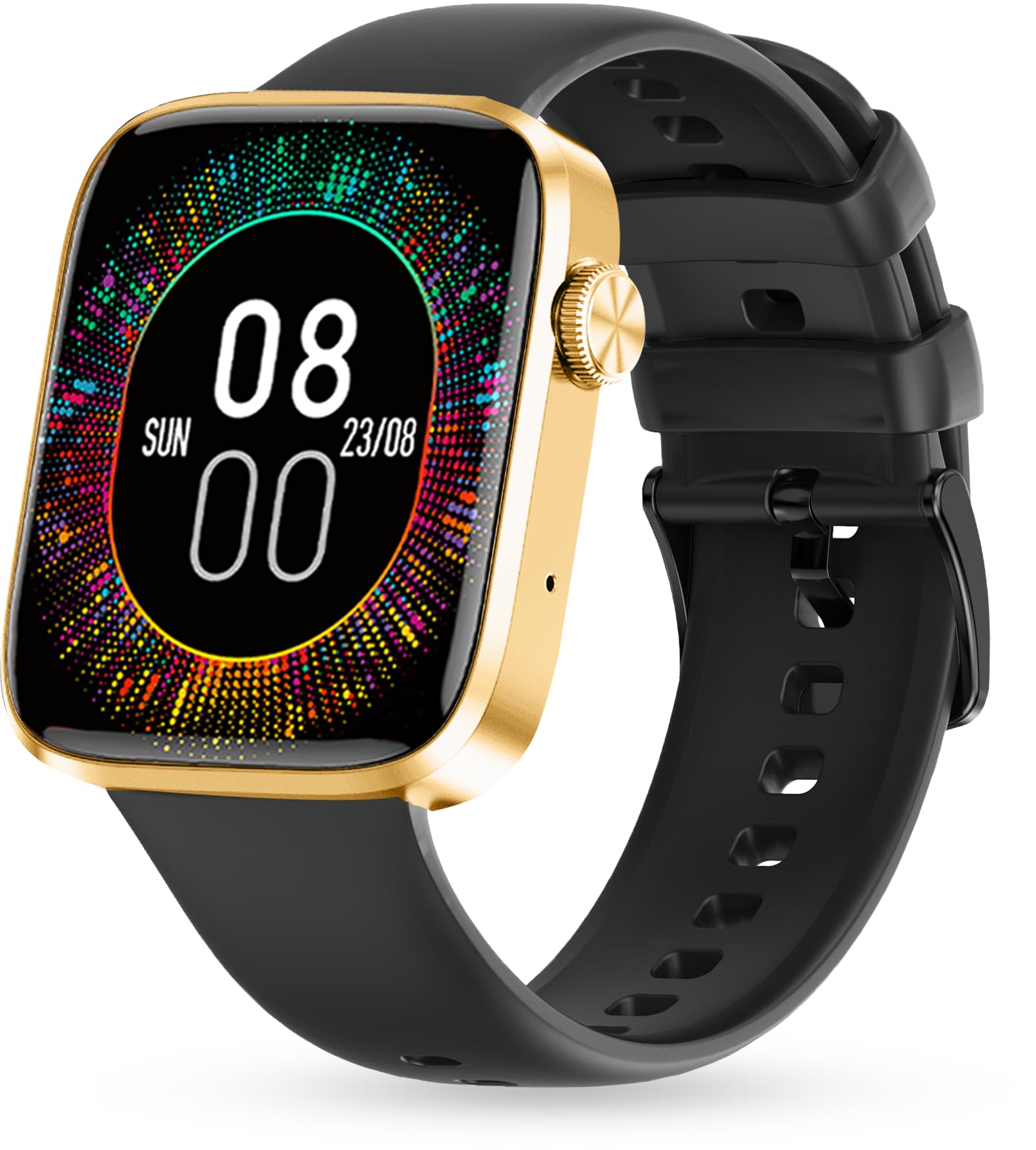 IZI SmartPro 1.9" PPI 326 UHD Largest Display Bluetooth Calling Smartwatch - IP68, ECG, SpO2, BP 24/7 Heart Rate, 500+ Watchfaces, AI Voice Assistant, 22+ Sports Mode | 2 Premium Straps Included Steel + Silicon