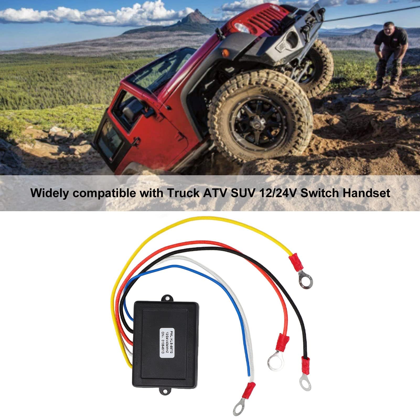 Cabrestante inalámbrico de 12 V 24 V, a distancia, cabrestante eléctrico, controlador de cabrestante inalámbrico, universal, para camiones, ATV, SUV