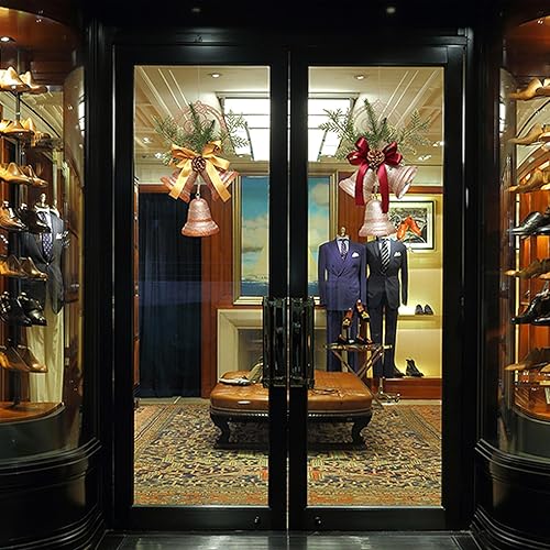 Miniatura 5 de belupai Adornos de campana de Navidad, campanas rústicas de la suerte para colgar en la cuerda, decoración colgante del árbol de Navidad, campanas