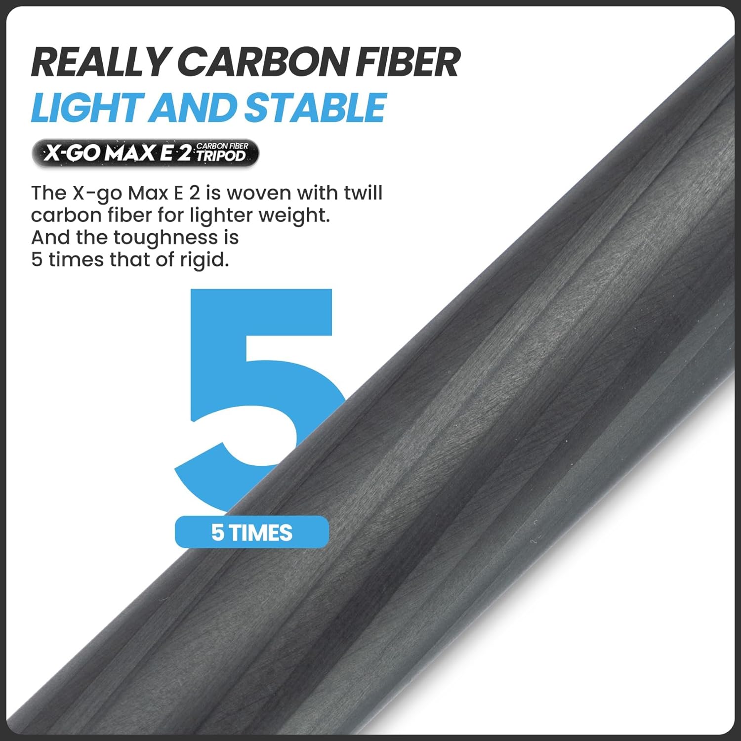 Fotopro 68" Carbon Fiber Tripod for Camera Compact Travel Tripod with Ball Head, Detachable Monopod with Quick Release Plate and Carry Bag Load up to 26lbs/12KG X-go Max E2 Black