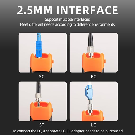 Mini Optical Power Meter -70~+6dBm Rechargeable Network Tester Fiber Optic Tool LAN Tester OPM FTTX Network Optical Power Meter