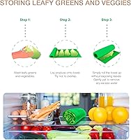 Vista 5 de Eurow Toallas de microfibra con envoltura de lechuga, paños de secado de verduras ultra absorbentes, toallas de cocina reutilizables para verduras