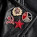 Ximimark 4 PCS Red Star Hammer Sickle Enamel Pin Retro USSR Symbol Brooch Soviet Union Marxism Logo Jewelry