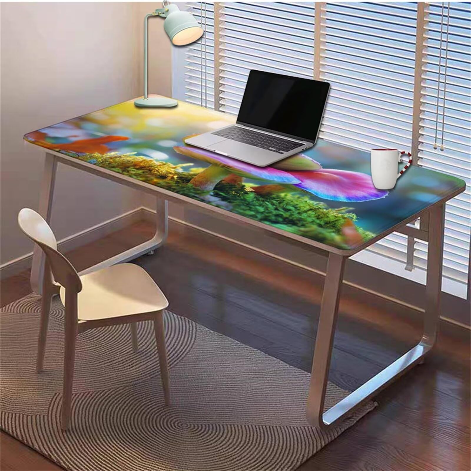 Gamingowa podkładka pod mysz 1200 x 600 x 3 mm, XXL, wodoszczelna, odporna na ścieranie, z przyszytymi krawędziami, podkładka na biurko, poprawia prędkość i precyzję do laptopa, komputera, wzór Xn-634