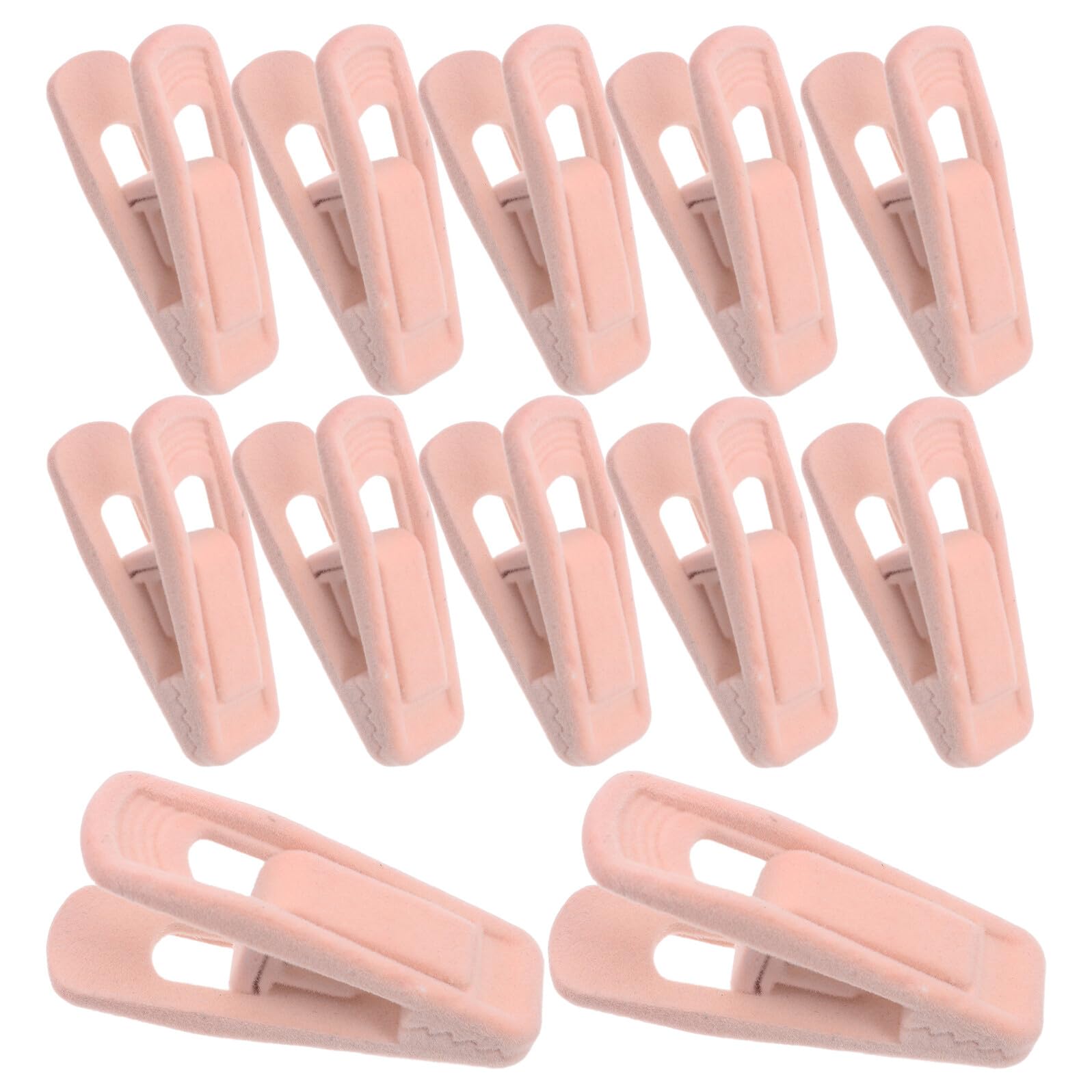 50 Piezas Clips de Terciopelo Antideslizantes para Ropa Pinzas de Plástico Resistentes para Pantalones y Faldas Uso Casa y Exterior Color Rosa