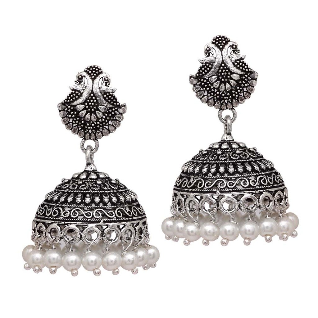 See full amazon price history chart for V L IMPEX White Beads Lovely Peacock Oxidised Silver Plated Jhumki Earring Jewellery For Girls V L IMPEX White Beads Lovely Peacock Oxidised Silver Plated Jhumki Earring Jewellery For Girls (B0725TZFZR) Amazon Price History, Amazon Price Tracker