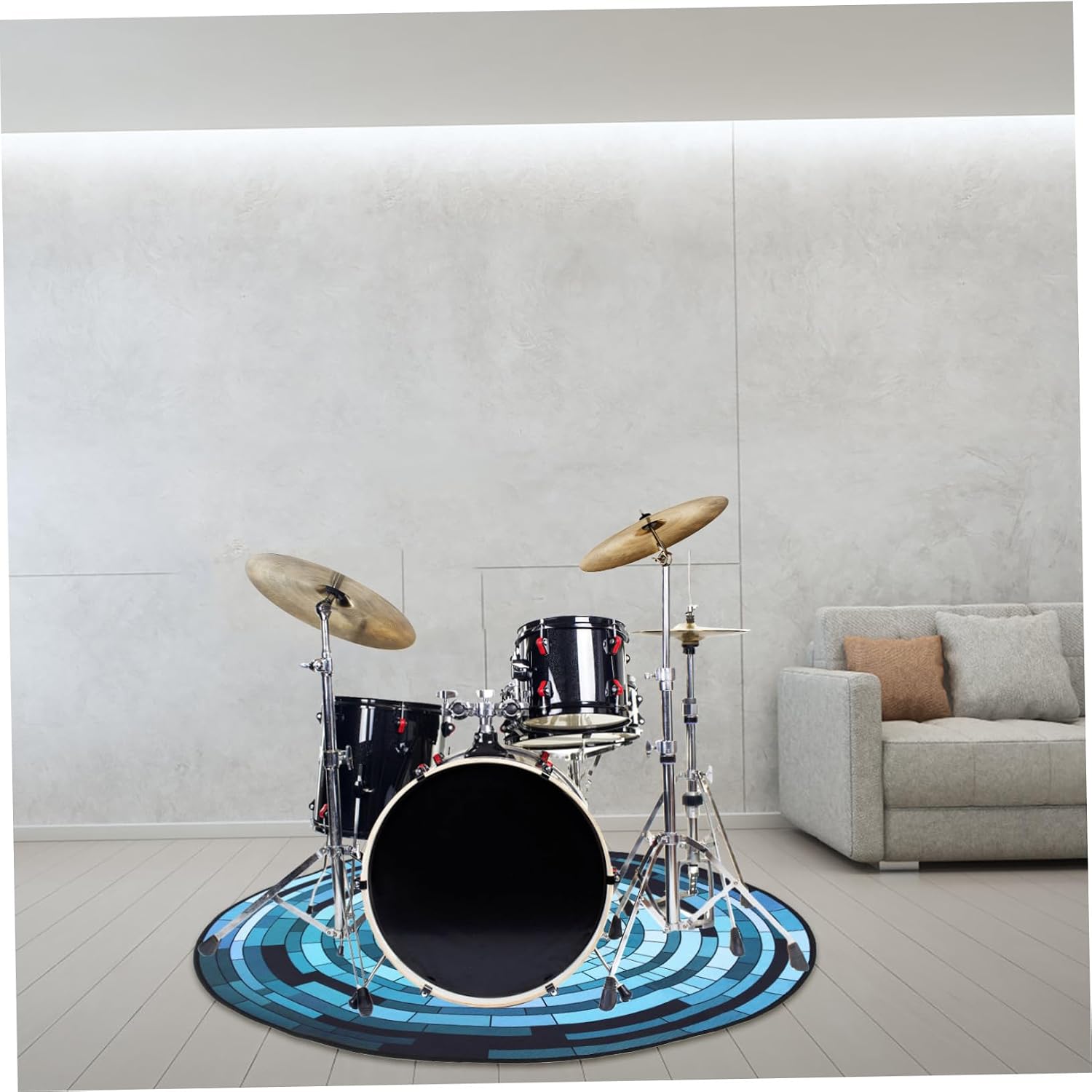Thickened Non-Slip Drum Carpet Mat for Electronic and Jazz Drums Soundproof Floor Rug Heavy-Duty Sound Insulation Blanket for Home and Professional Use