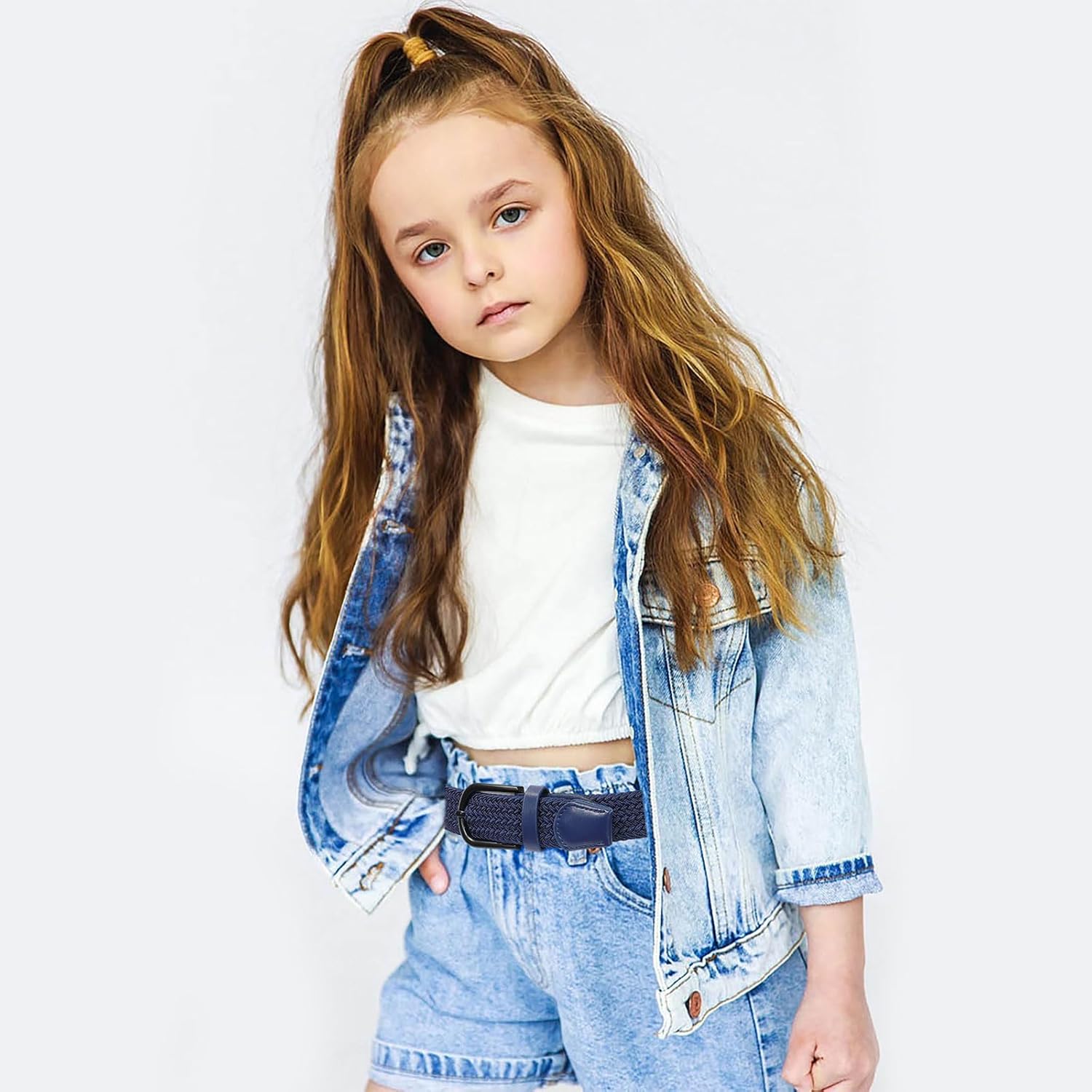 AWAYTR Boys Elastic Braided Belt - Black Pin Buckle Stretch Golf Baseball Belt for Boys and Girls Aged 4-12 Years - Image 4