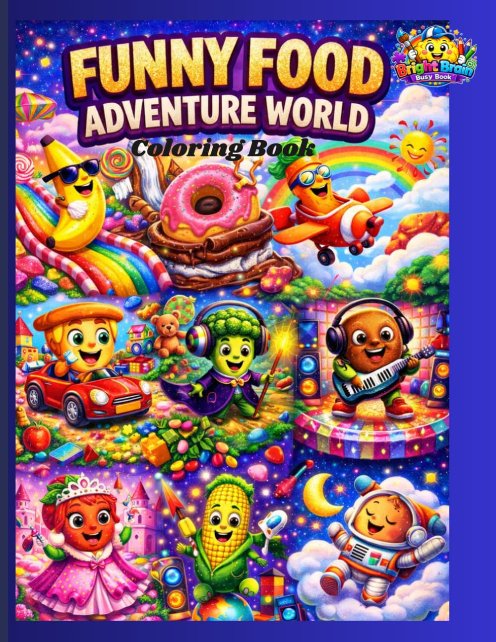 FUNNY FOOD ADVENTURE WORLD: COLORING BOOK