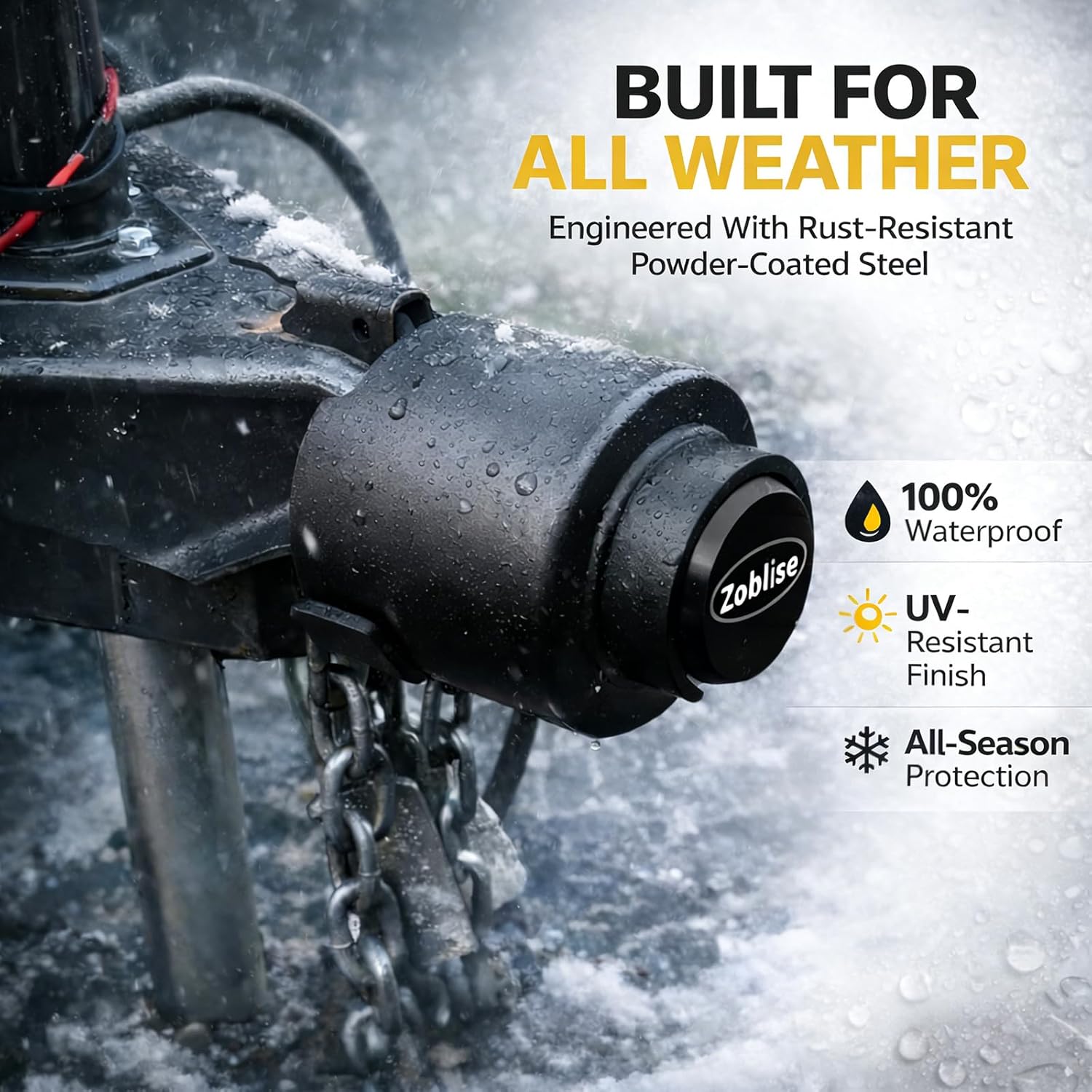 Heavy Duty Trailer Locks Ball Hitch, 2 5/16 Ball Hitch Lock Anti Theft, Sturdy Fits for RV/Boat/Cargo/Utility Trailer Coupler (Black)