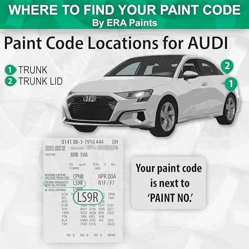 Miniatura 2 de ERA Paints (LZ7H - Meteor Gray Pearl para AUDI Exact Match Automotive Touch Up Paint & Clearcoat - Elige tu color