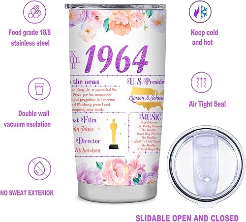 Miniatura 2 de Regalos de cumpleaños 65 para mujeres, vaso de cumpleaños 65, ideas de regalo, regalo de cumpleaños de 65 años para mamá, abuela, decoraciones de