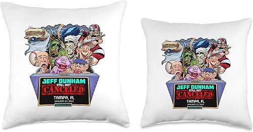 Miniatura 3 de JEFF DUNHAM Tampa FL 2023 - Almohada de 18 x 18 pulgadas multicolor