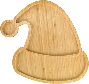 BinaryABC Christmas Charcuterie Board Santa Hat Wood Serving Platter