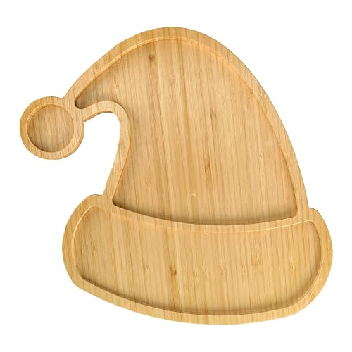 BinaryABC Christmas Santa Hat Wood Serving Platters Wooden Trays Side