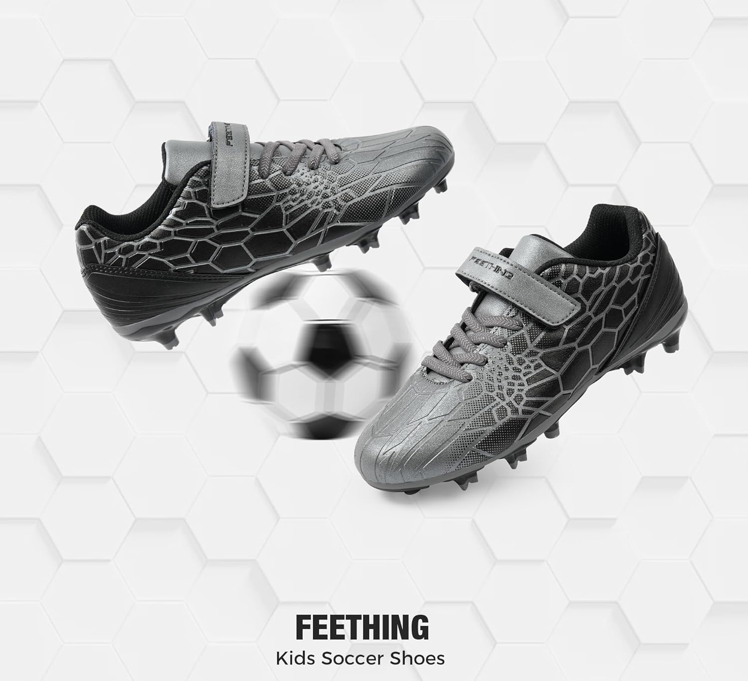 Kids Soccer Cleats for Boys Girls Soccer Shoes Firm Ground Youth Lightweight Athletic Training Football Cleats for Little/Big Kid - Image 9