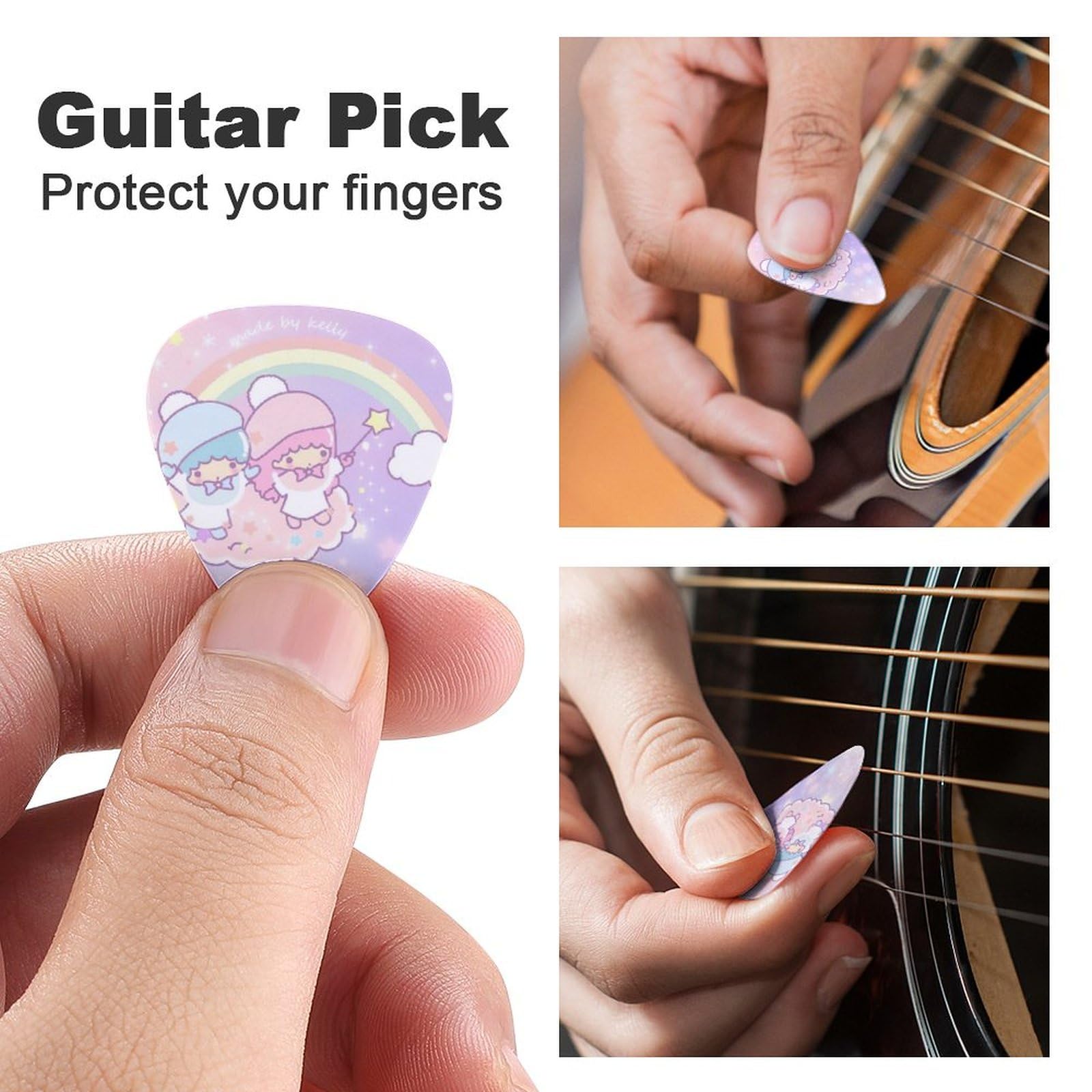 Amazon.co.jp: キキララ ギターピック 6枚 ちいかわピック 0.46mm