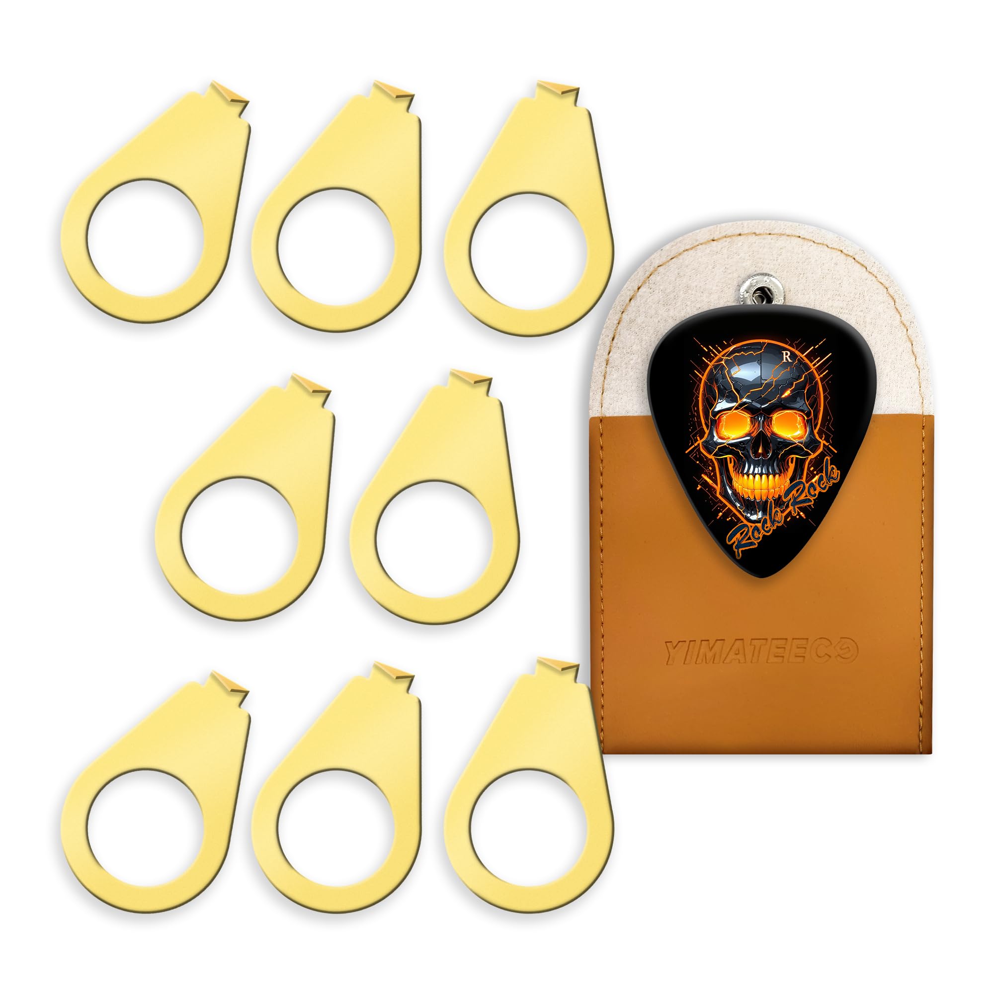 YIMATEECO Guitar Knobs Pointer Plate 8pcs 3/8" LP Electric Guitar Knob Position Pointers Indicator