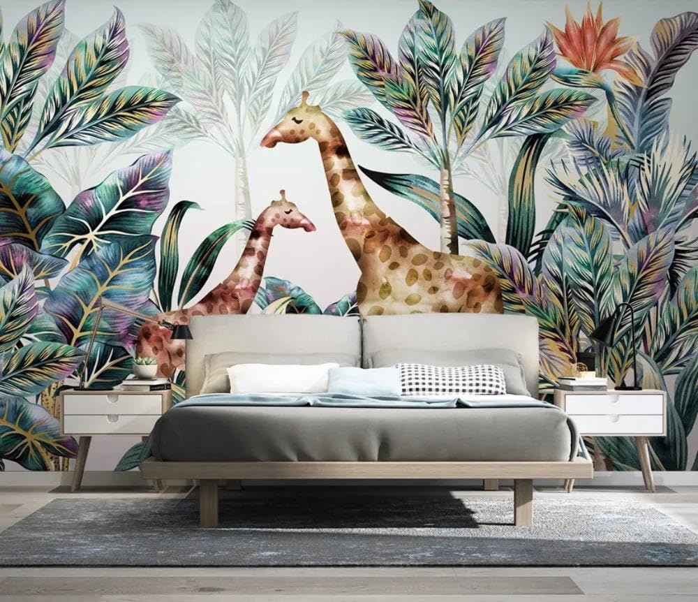 Papier peint 3D animaux pour créer un mur d'accent dans le salon