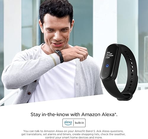 Miniatura 2 de Amazfit Band 5 - Monitor de actividad física con Alexa incorporado duración de batería de 15 días oxígeno en sangre frecuencia cardíaca monitoreo