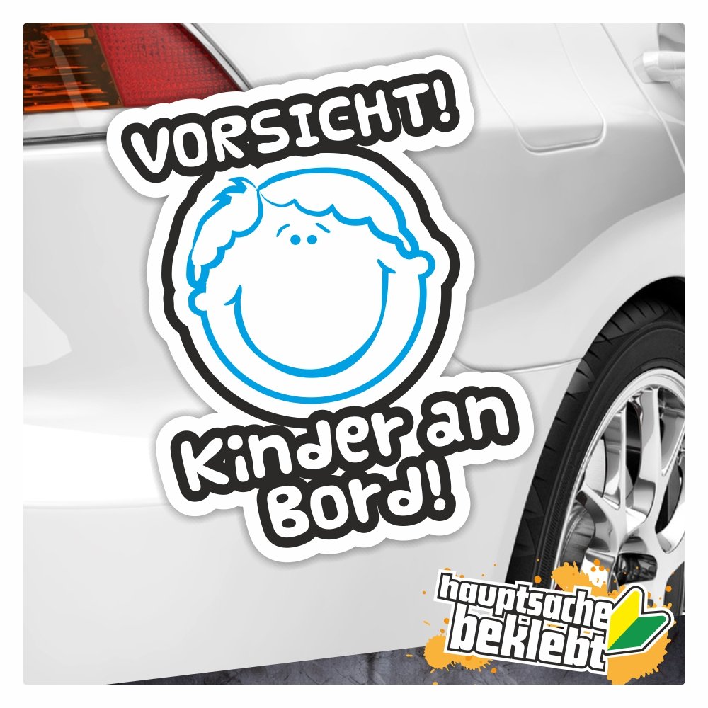 Autoaufkleber 'Vorsicht! Kinder An Board' – Mehrfarbig, Wetterfest & Für Viele Oberflächen