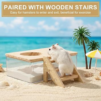 Hamster Sand Bath for Syrian Hamster Gerbil Sand Bath Hamster Toilet