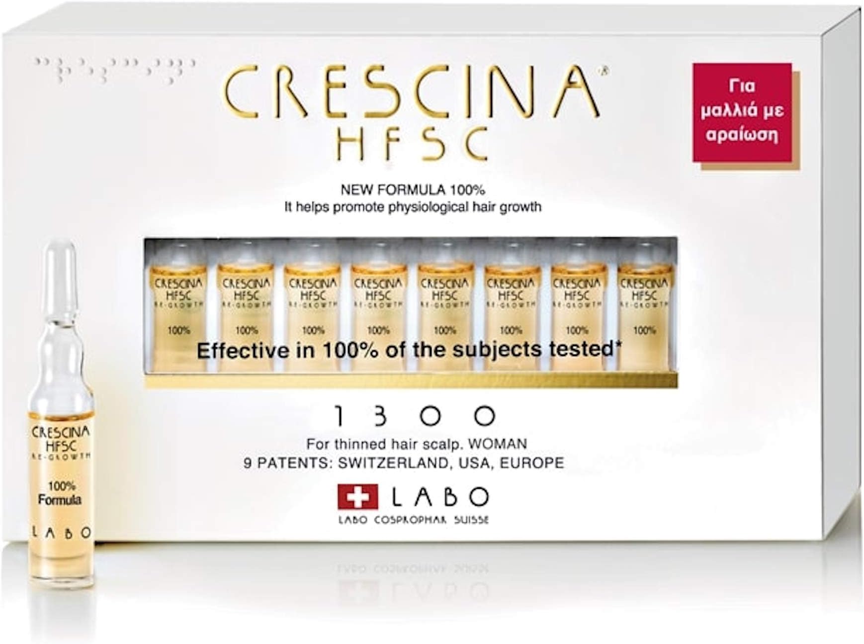 HFSC Hair Growth Treatment Thinned Hair Scalp For Woman 20 Vials (1300 - Severe Hair Loss)
