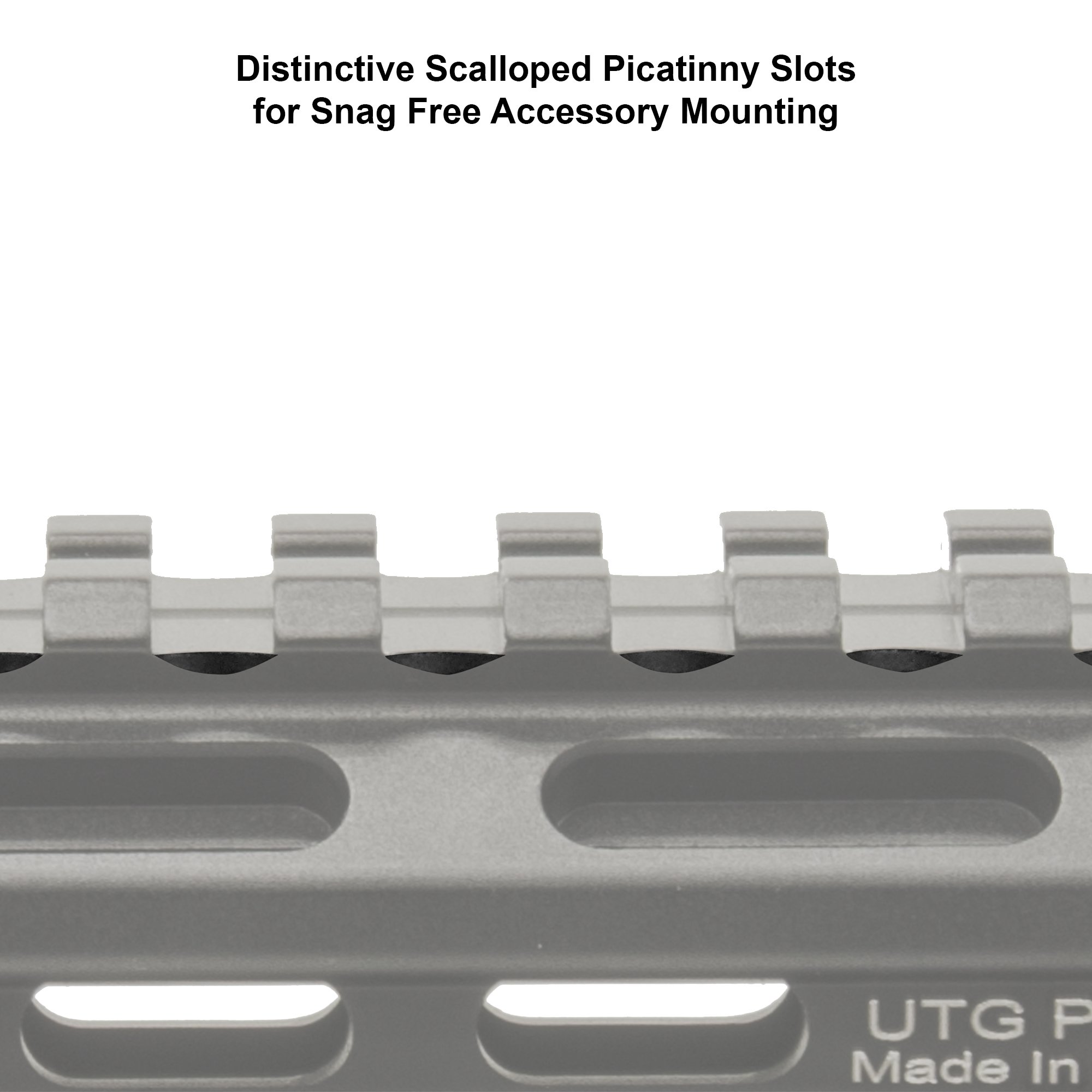 UTG® Super Slim 20 MOA Elevated Picatinny Mount, 13 Slot, Schwarz
