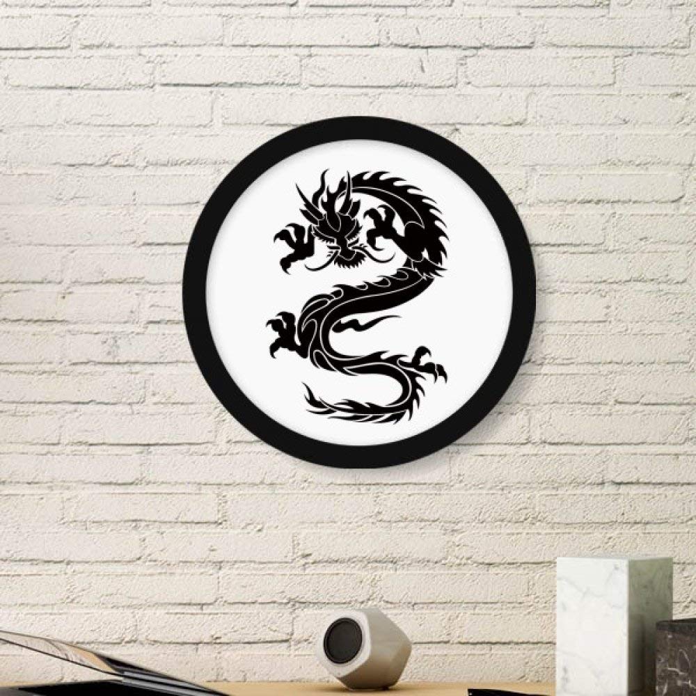 Stickers muraux cadre photo dragon noir pour décoration murale maison