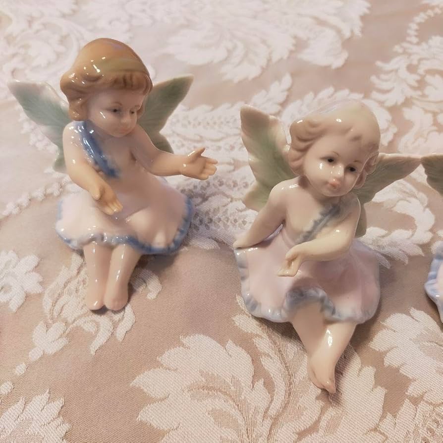 人形　天使　陶器　オブジェ　置物　インテリア　工芸品　美術品　A2552 人形 天使 陶器 オブジェ 置物 インテリア 工芸品 美術品 A2552