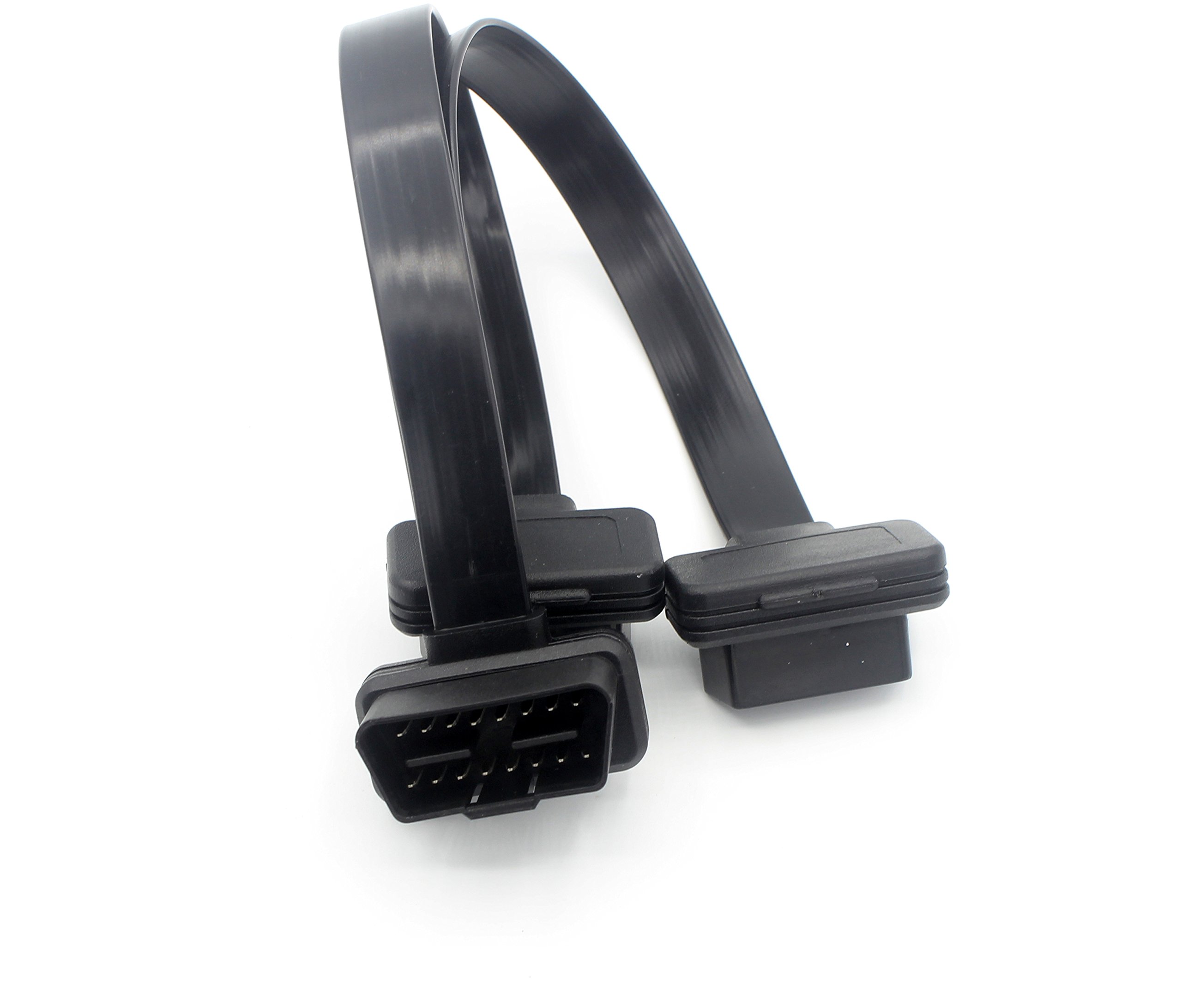 LoongGate OBD-II OBD2 Cable Divisor Grado Militar - Super Durable Cord 16 Pin Pass Through - Macho y Doble Hembra, J1962M a 2-J1962F - 0.3 Metros — view 7