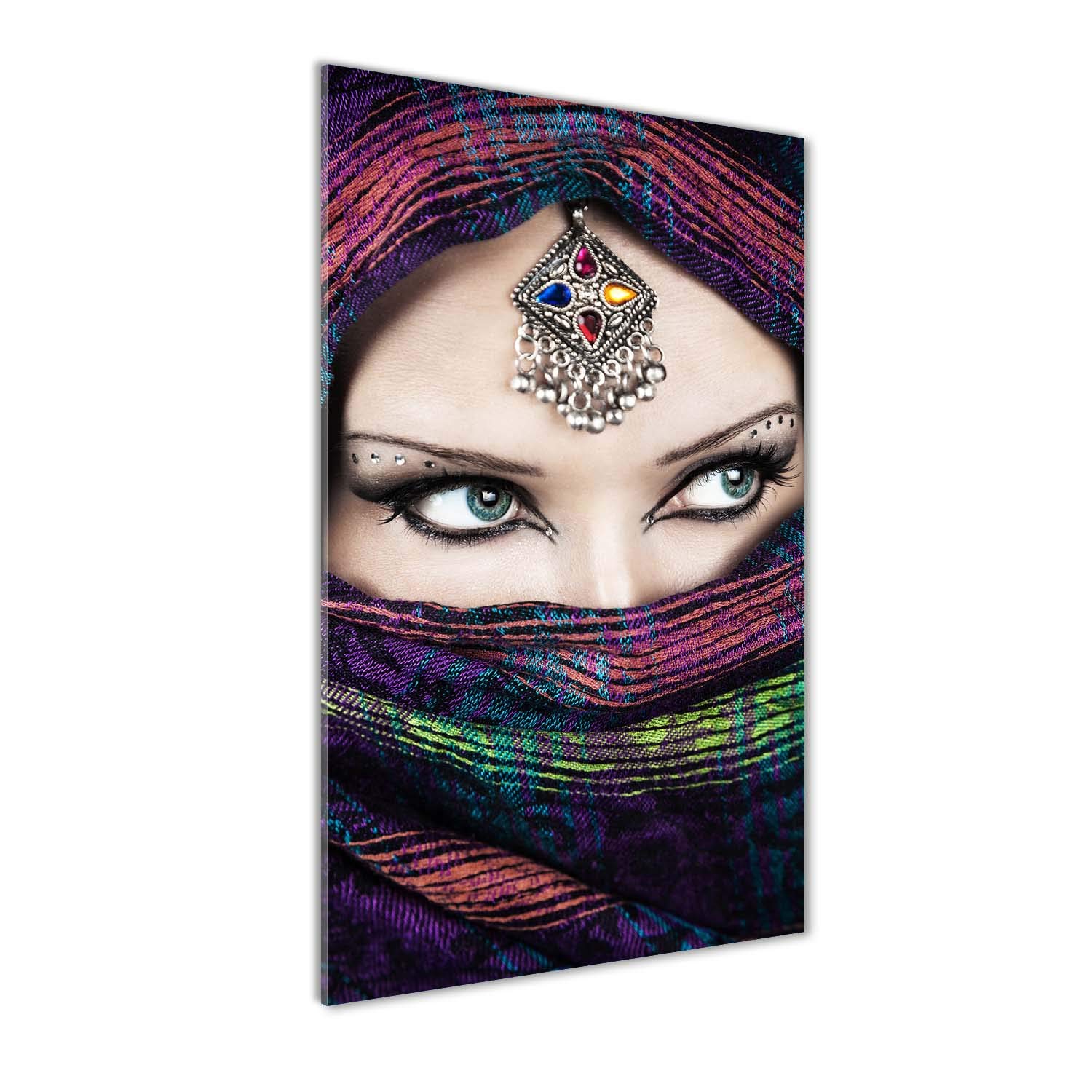 Mural art Tulup résistant humidité tableau acrylique femme indienne multicolore