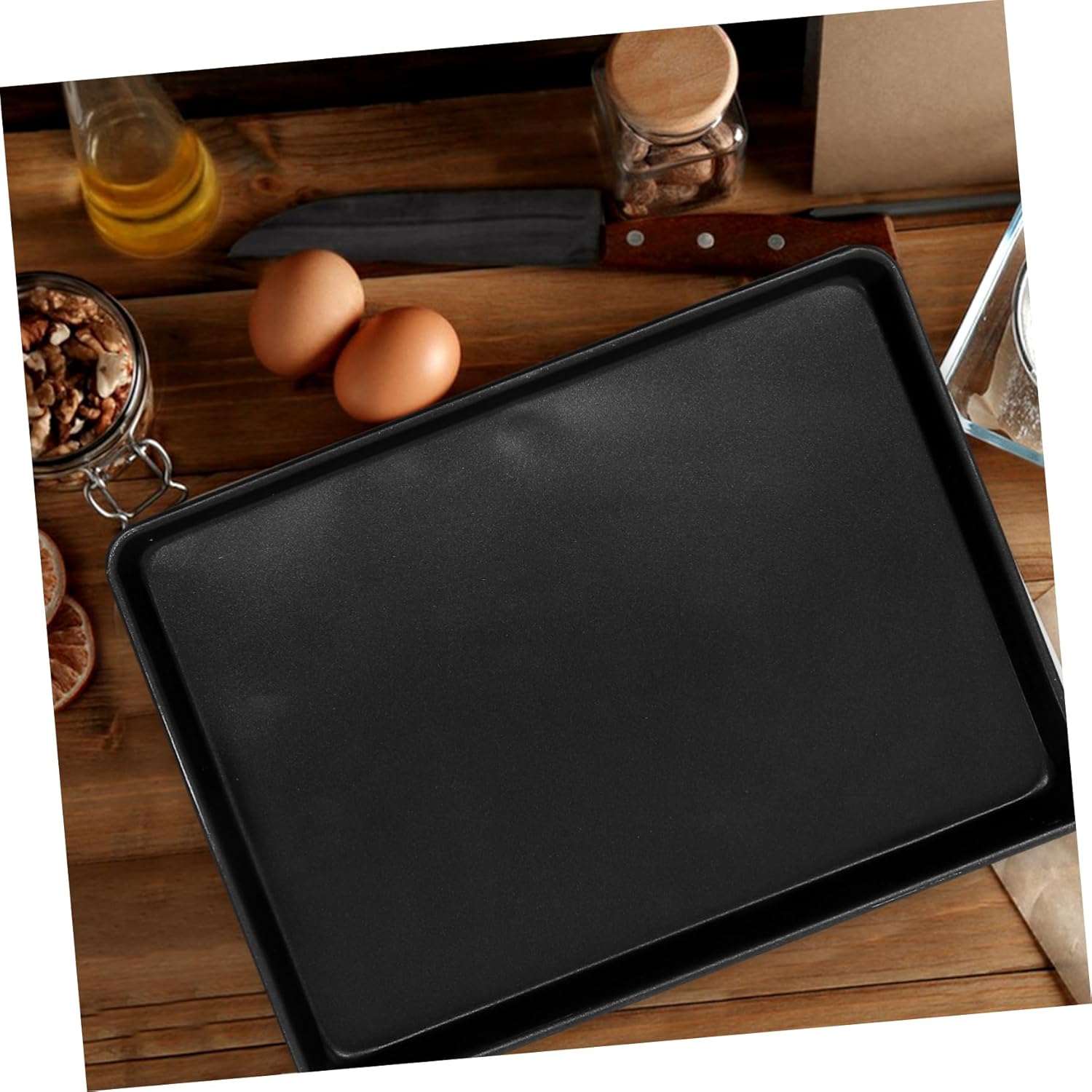 Luxshiny Aluminium Alloy Baking Sheet Nonstick Rectangular Baking Pan for Cookies Cakes and Pies Kitchen Gadget and Easy Clean-up