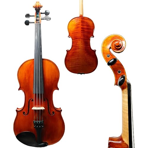 Handmade 4/4 Full Size Violin Outfit for Advanced Students & Performers | Crafted with 15+ Year Aged European Spruce & Maple | Professional Setup with Thomastik Strings & Despiau Bridge