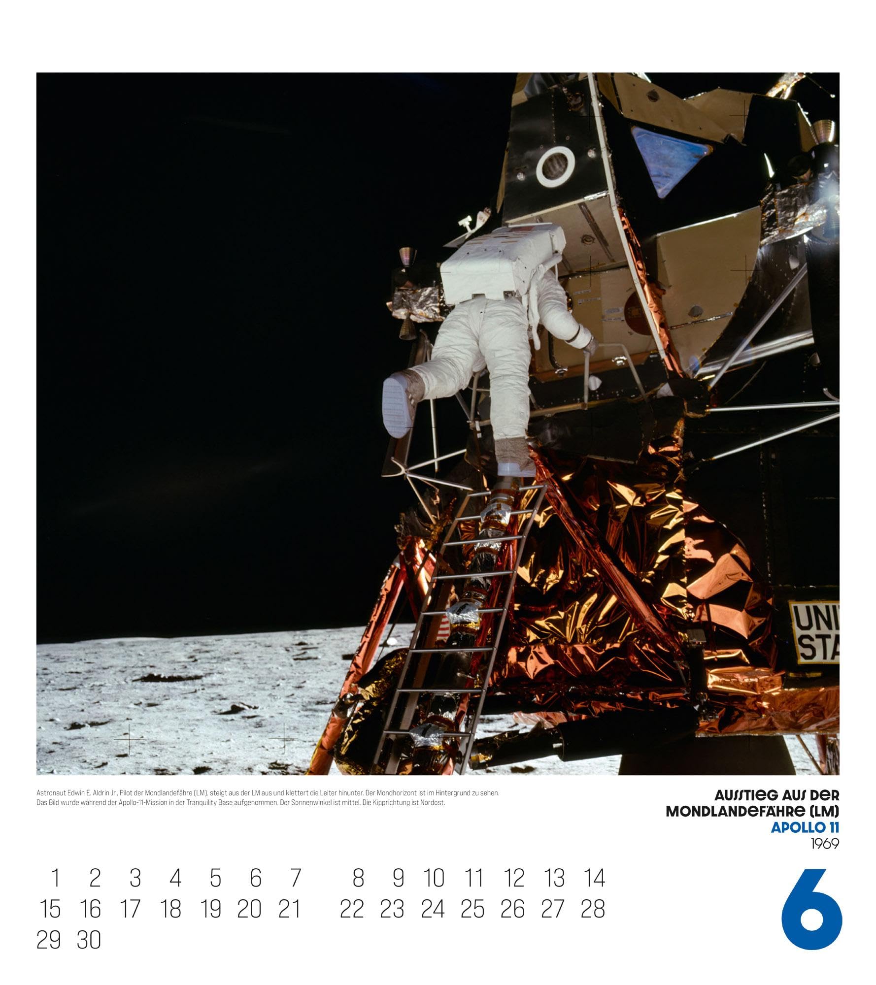 The Apollo Archives Kalender 2026 | Informativer Raumfahrt-Kalender im großen Hochformat (48x54 cm) | Analogfotografie der NASA