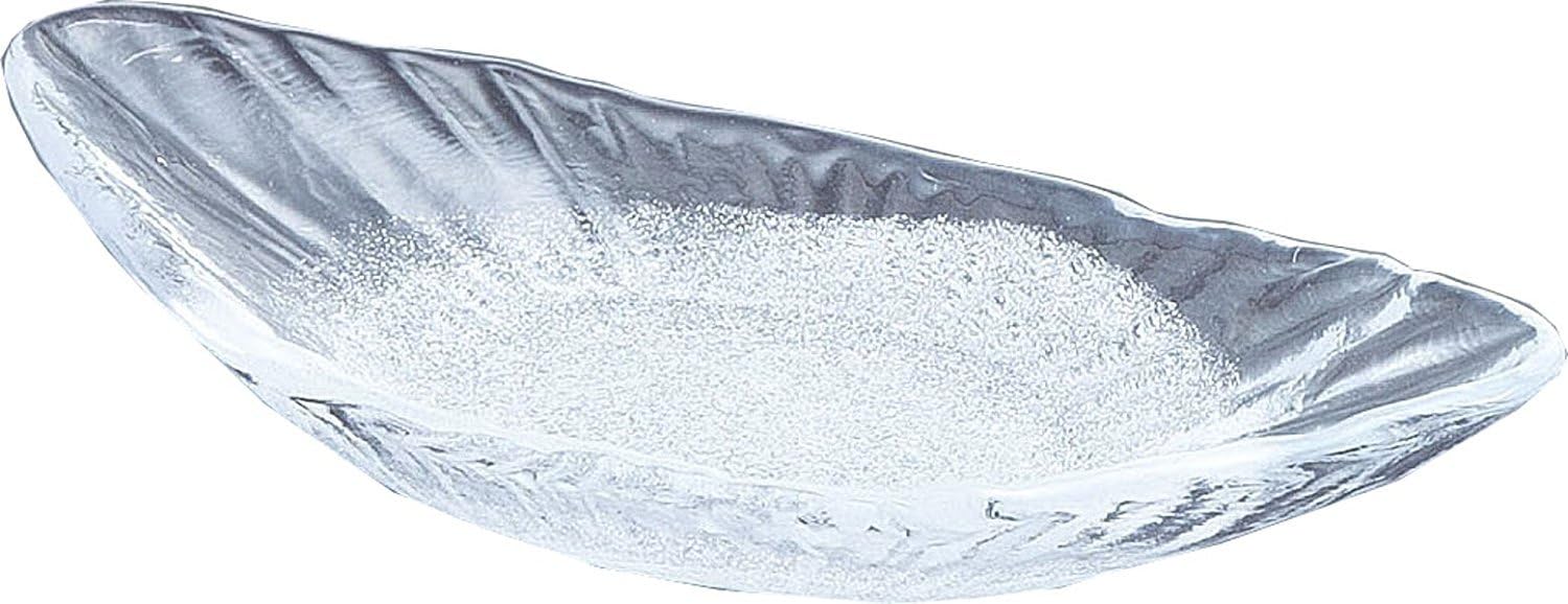 Toyo Sasaki Glass Platter, Japanese Tableware, Boat Type, Medium Serving Plate, Made in Japan, (Sold by Case), White, Approx. 15.0 x 5.9 x 2.4 inches (38 x 15 x 6 cm), Pack of 12