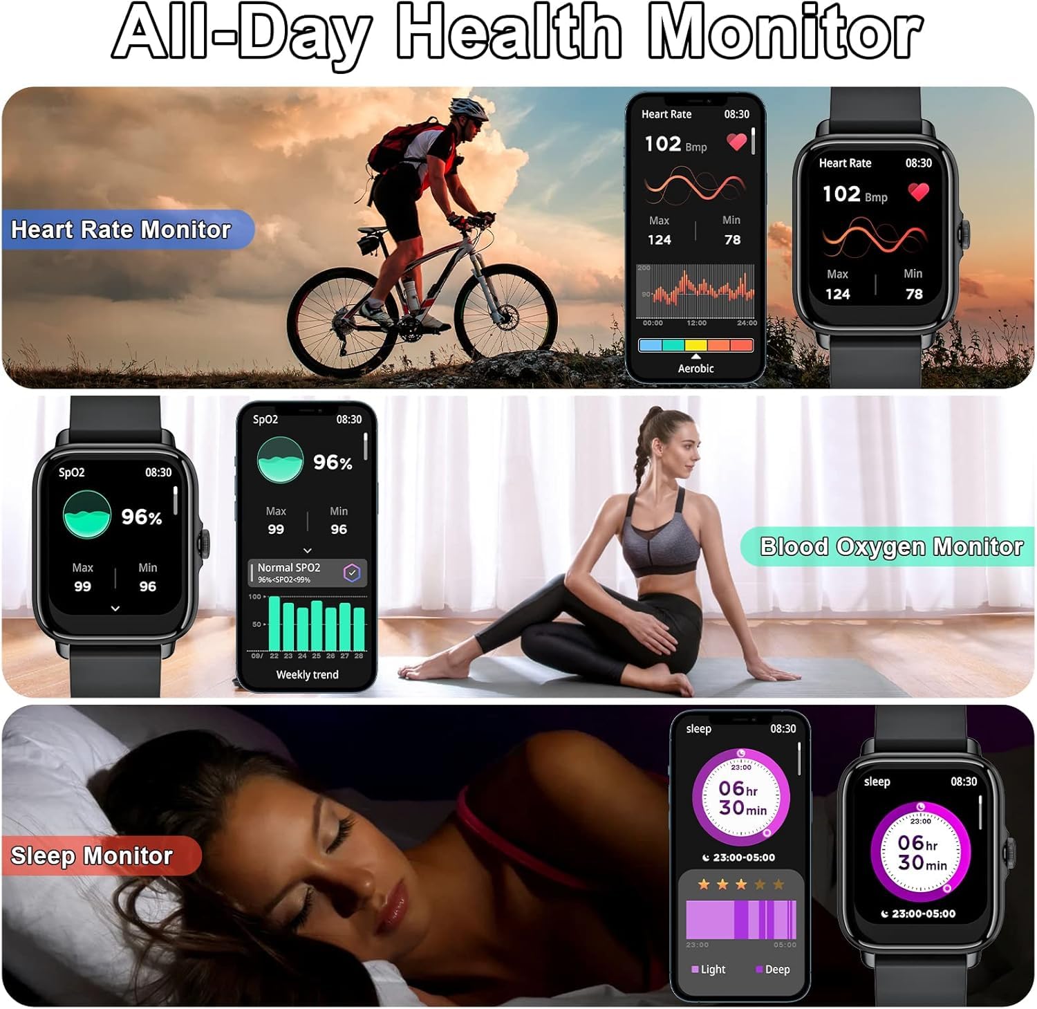 SMART-J PRIME PULSE - Smartwatch 1,7" con Doppio Cinturino Nero e Grigio | Chiamate, Whatsapp, Contapassi, Cardiofrequenzimetro, Assistente Vocale |Uomo e Donna, Compatibile Android e iOS