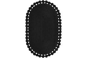 Oval 7-Day Cleaner Solid Pattern Kilim Runner Rug