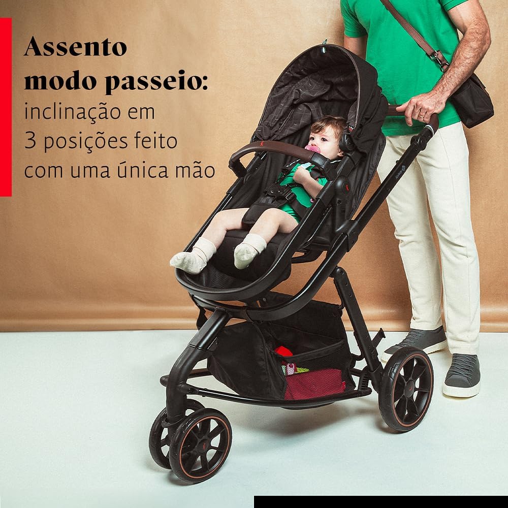Travel System Safety 1st, Mobi Trio Reserva, com Isofix, Black