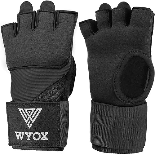 Miniatura 6 de Guantes interiores de boxeo WYOX para artes marciales mixtas, para hombre y mujer, guantes interiores de boxeo para hombres y jóvenes  Se ponen y