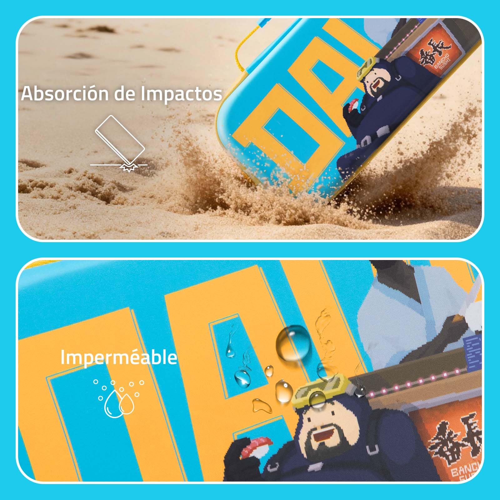FUNLAB Funda de Transporte rígida para Nintendo Switch 2, Estuche Todo en uno con 10 Ranuras para Juegos, Almacenamiento Inteligente para Accesorios, Interior Suave Protector, edición Dave The Diver