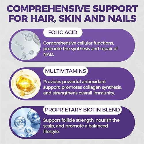 Miniatura 5 de GPGP GreenPeople Biotina  Colágeno  Queratina - Biotina para el crecimiento del cabello 20000MCG-cabello, piel y uñas con multivitaminas y minerales
