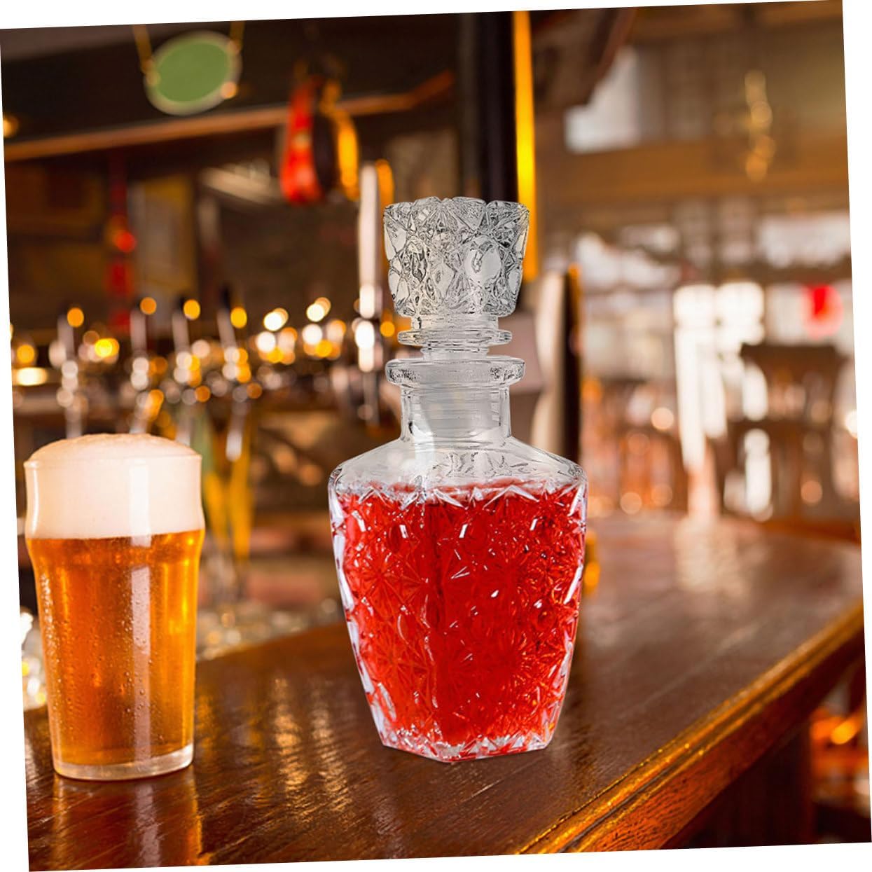 Zerodeko 2pcs Thickened Transparent Wine Bottle for Liquor and Beverages Reusable Airtight Design for Parties and Daily Use