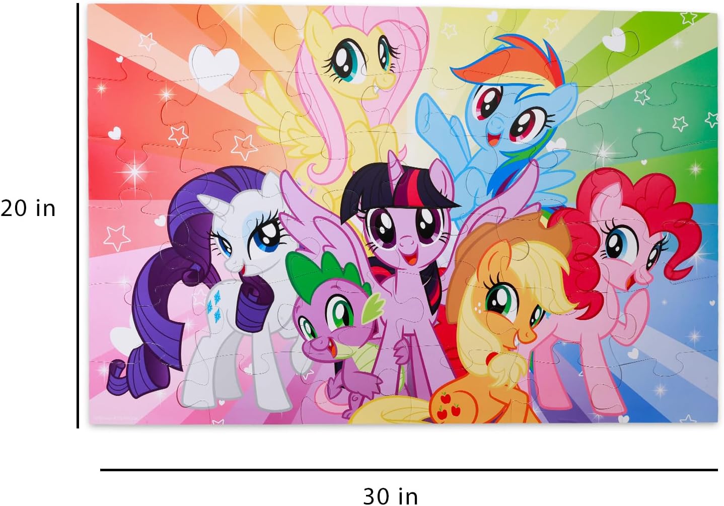 My Little Pony Floor Puzzle for Kids Set - Bundle with 36 Piece MLP Floor Puzzle, Stickers, More | My Little Pony Jigsaw Puzzles for Kids Ages 4-6