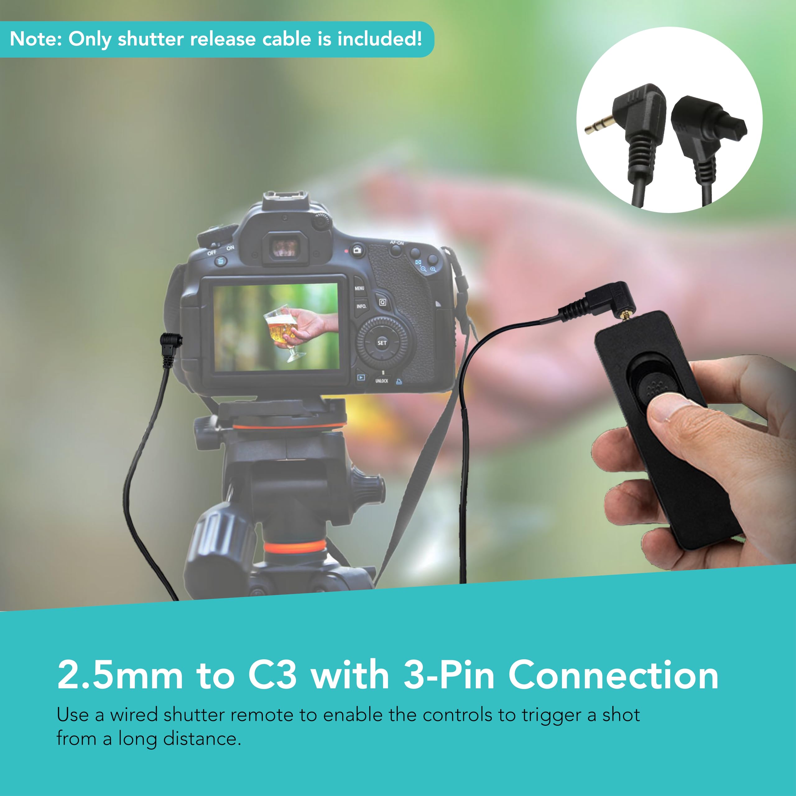 Camera Remote Shutter Cable For Canon EOS (6D Mark