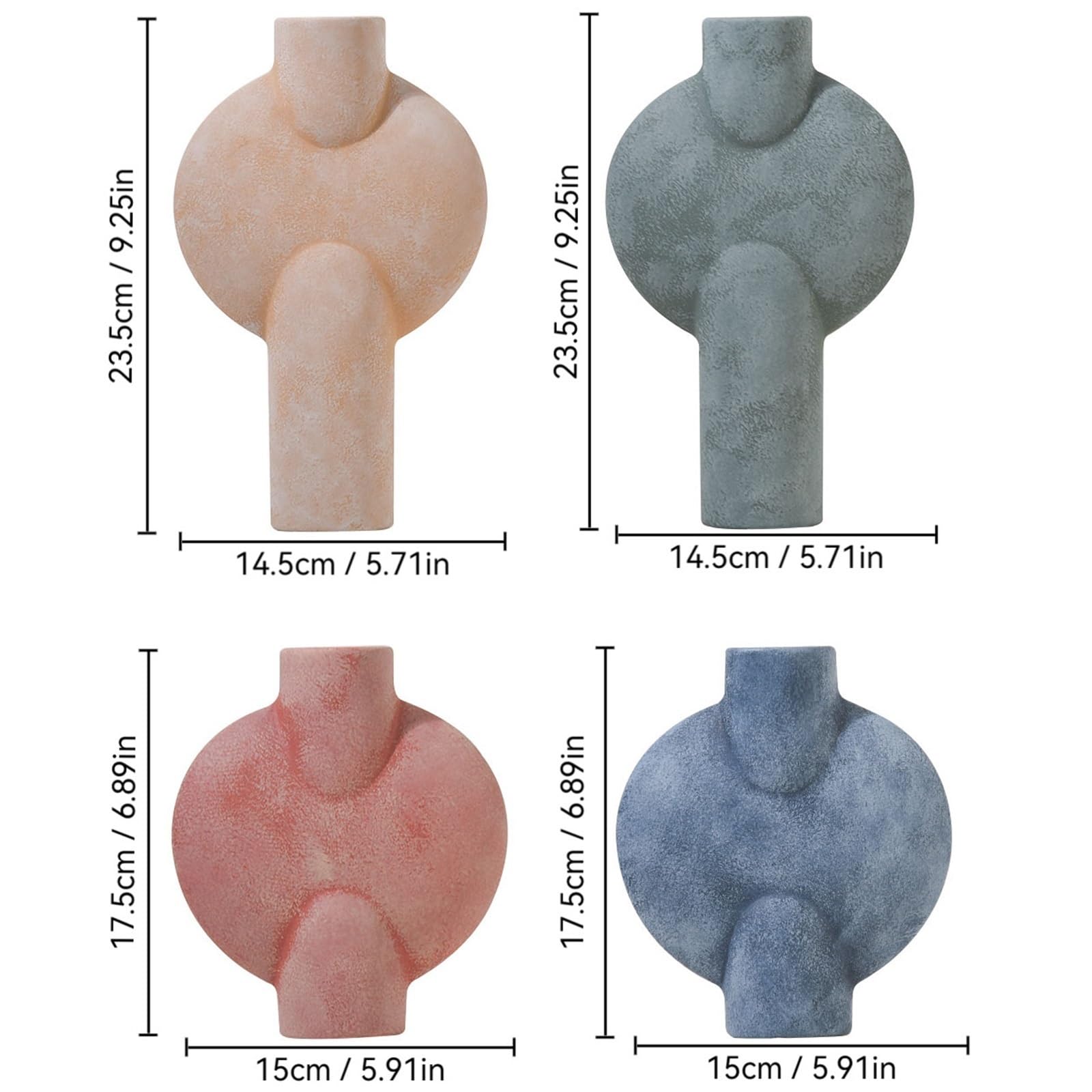 Kleine Keramikvasen für Die Heimdekoration, Tischdekoration, rustikale Bauernhaus-Dekorations-Minivase für getrocknete Pflanzen, Blumen